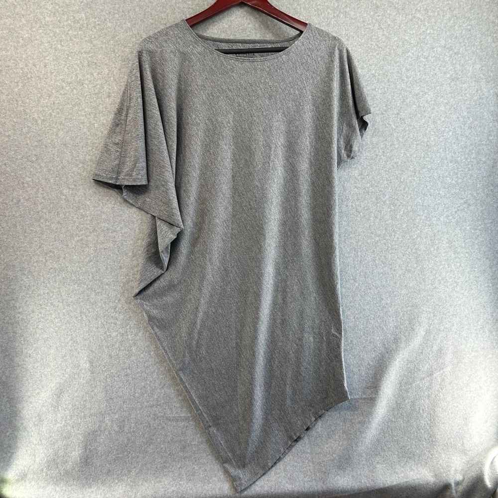 Athleta‎ Gray Sunlover Hilo UPF Dress Asymmetric Drape Handkerchief Hem Size XXS